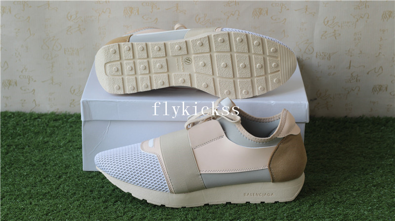 Balenciaga Race Runner Trainers Cream